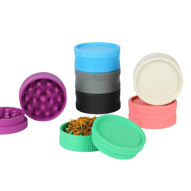 UKETA Eco friendly biodegradable 55mm plastic grinder herb biodegradable herb grinder tobacco herb grinder