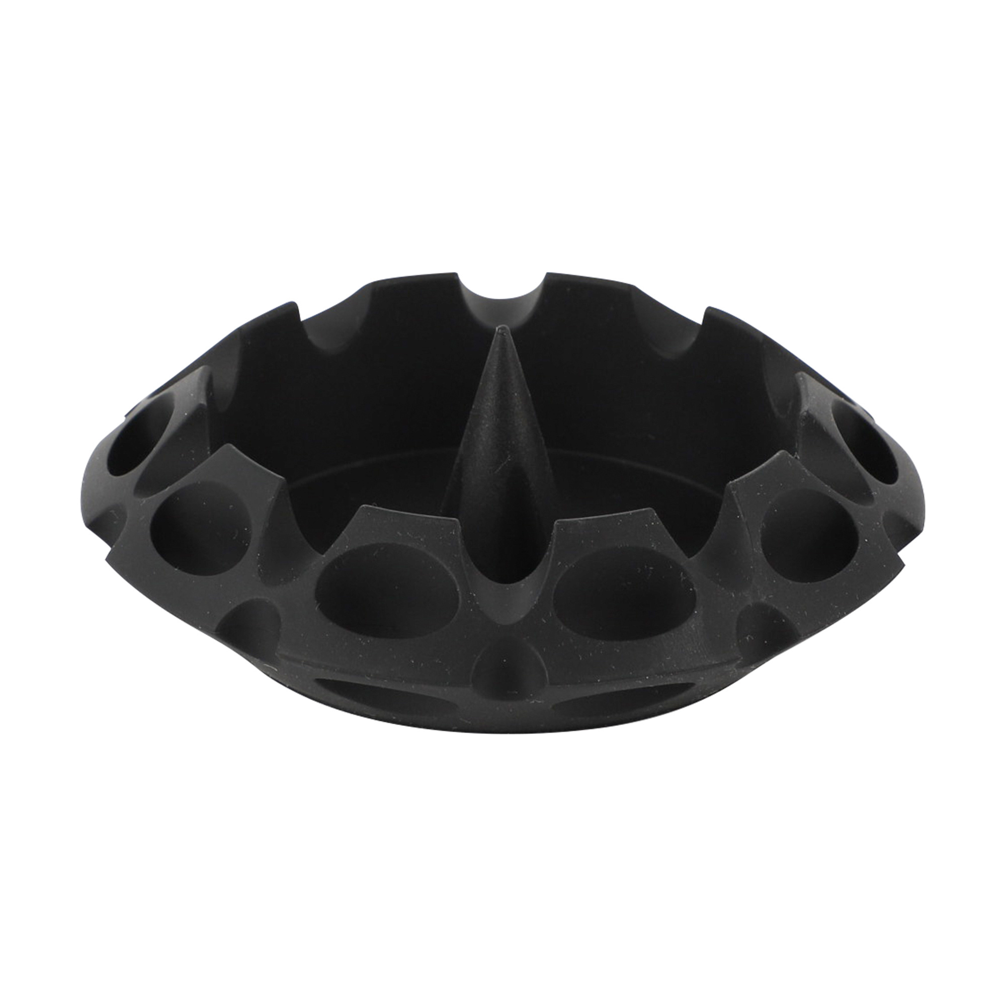 UKETA Customized round Silicone Ashtrays Durable Dishwasher-Safe Easy Cleaning Slot Holders Smoking Accessories Bowl Pipe Poker