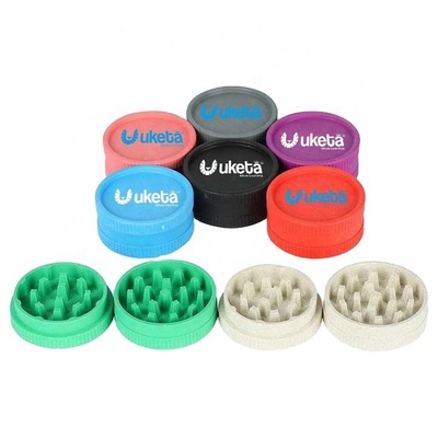 UKETA custom logo grinder Smoking Accessories 54mm Eco Friendly Bio Degradable Grinder Biodegradable Plastic herb grinder