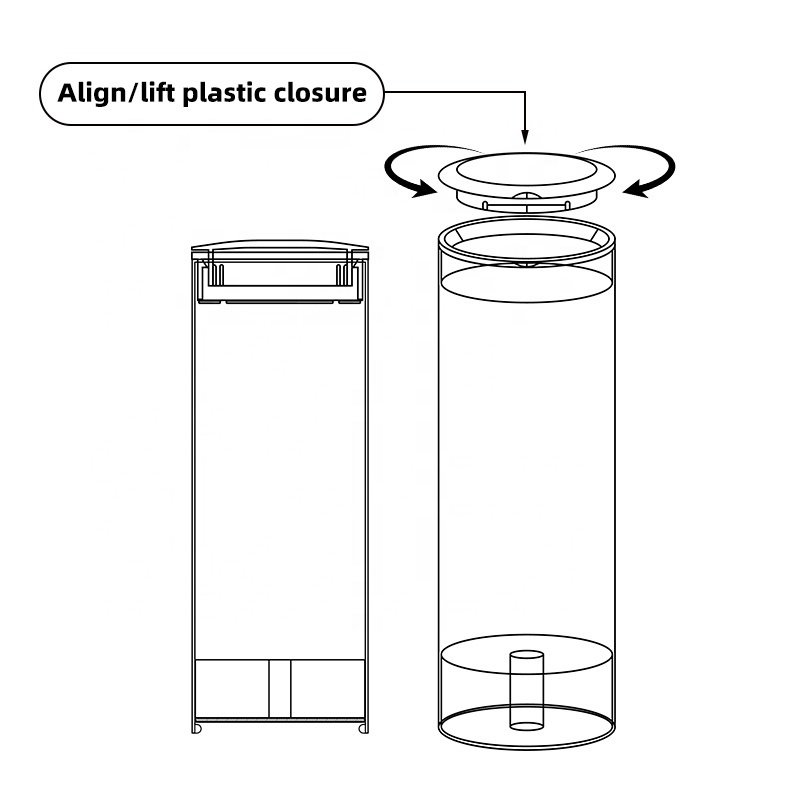 UKETA child proof paper box biodegradable CR tube child resistant paper tube cart packaging for 1g 0.5g cartridge packaging