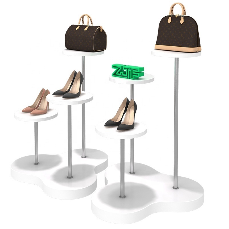 Boutique shopwindow shoes display table