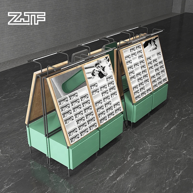 Custom Retail Sunglasses Store Display Rack Multifunction Used Optical Display Cabinets Wooden