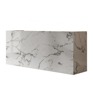 Hot sale U shaped beauty salon reception counter office white marble reception desk