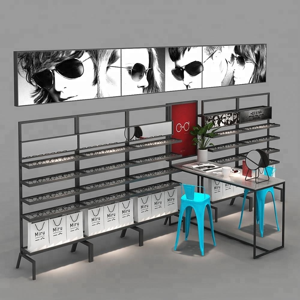 Modern sunglasses shop furniture floor standing optical display rack