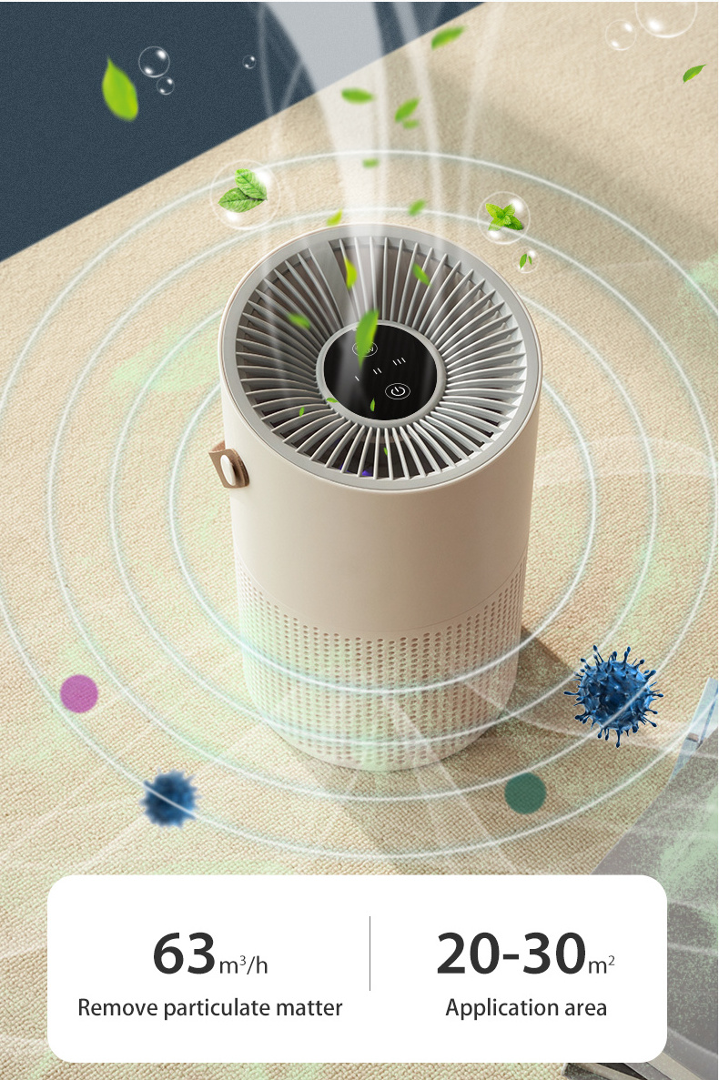 Customized wholesale air purifier H13 high-efficiency air filter, home office ultraviolet fresh air purifier