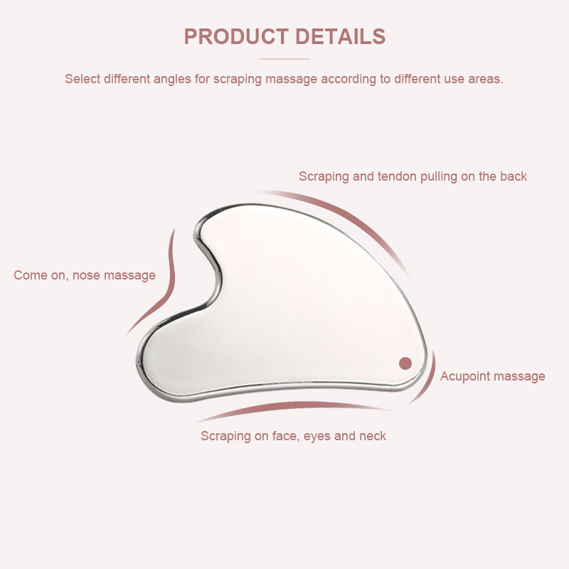 Factory Wholesale Stainless Steel Gua Sha Face Tool Set Multiple Shaped Guasha Scraping Metal Gua Sha Massager For Beauty