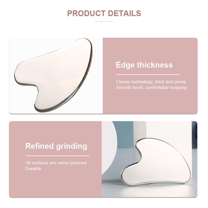 Factory Wholesale Stainless Steel Gua Sha Face Tool Set Multiple Shaped Guasha Scraping Metal Gua Sha Massager For Beauty