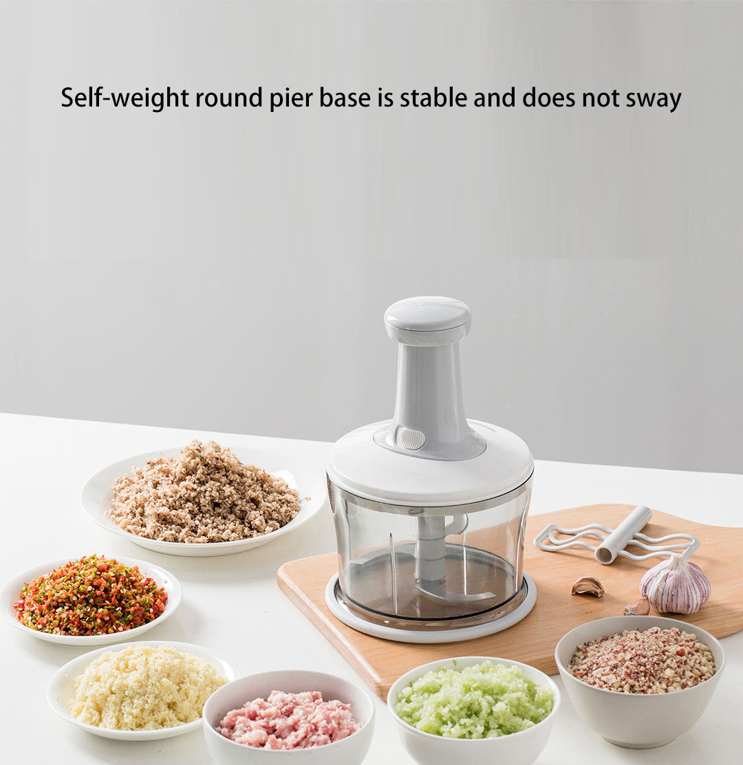 Kingwise Hot Sale Stainless Steel Hand Held Salad Fruit Processor Multifunctional Manual Vegetable Chopper For Kitchen