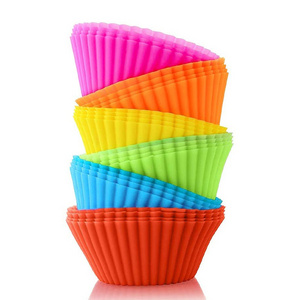 Kingwise Wholesale Reusable Round Shape Mini Silicone Baking Pastry Liners Baking Cups Muffin Molds Cupcake