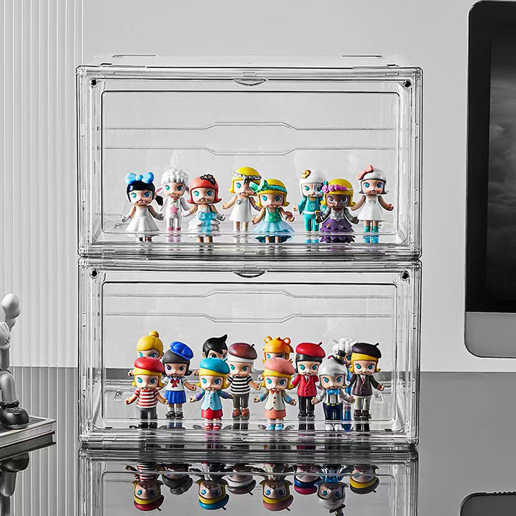 Blind display stand hand-made PET transparent doll large Lego display cabinet storage box