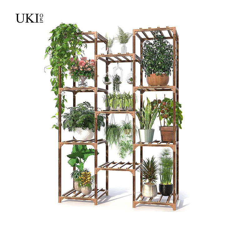 UKIOK 4 Tiered Single Flower Home Decor Growing Farmhouse Style Indoor Outdoor Century Plant Stand