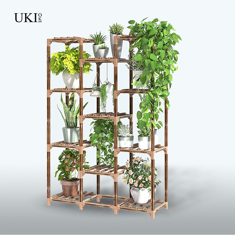 UKIOK 4 Tiered Single Flower Home Decor Growing Farmhouse Style Indoor Outdoor Century Plant Stand