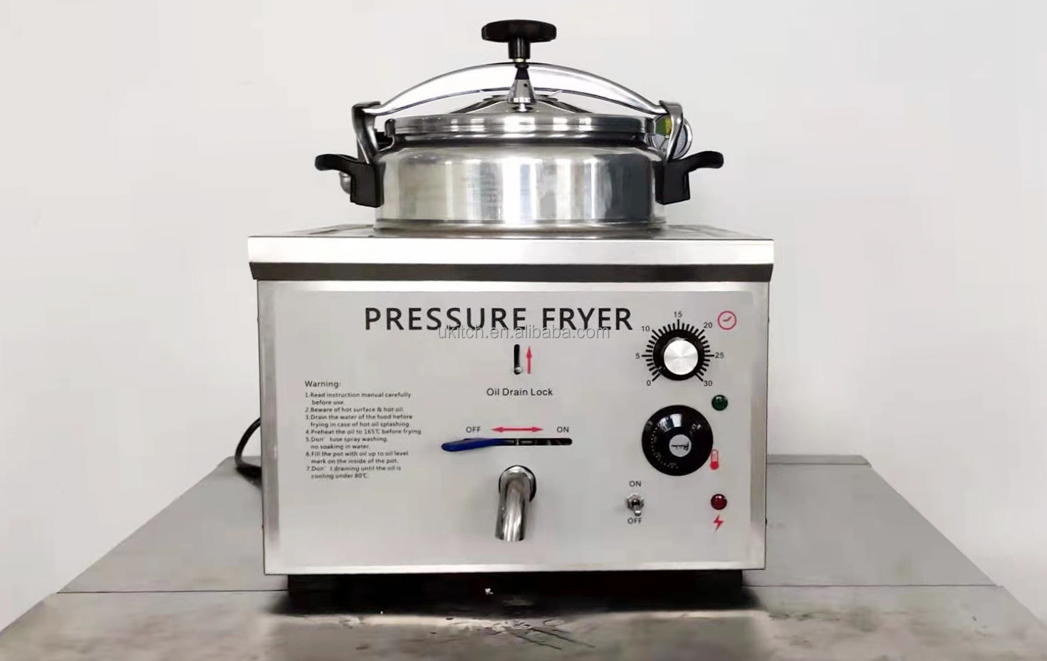 Industrial 16L Electric Table Top Chicken Pressure Fryer Machine Broaster pressure fryer