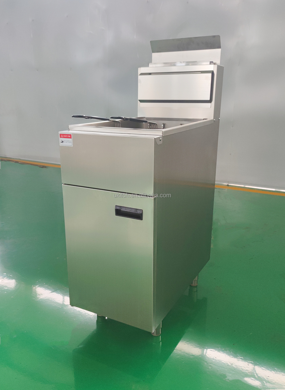 Gas Single Tank Two Baskets Free Standing Fried Chicken Open Fryer Machine/KFC Deep Fryer/Potato Chip Fryer