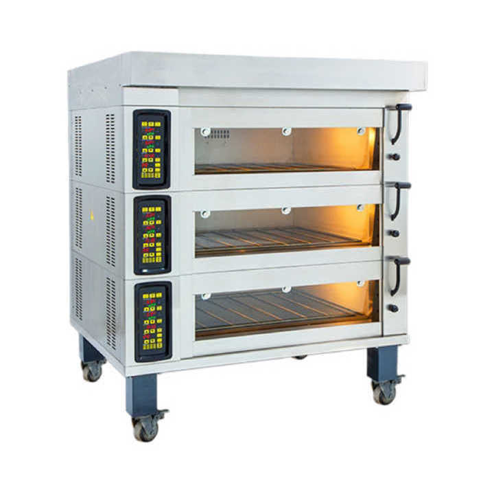 Electric 2 deck 4 trays 3 deck 6/9 trays oven commercial use baking cake bread bakery equipment oven