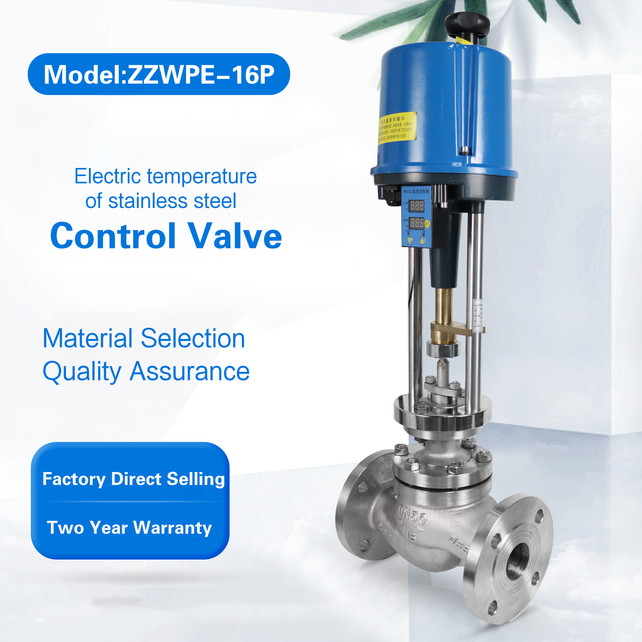 ZZWPE-16P stainless steel self operated temperature control valve Temperature control valve Steam hot water control valve