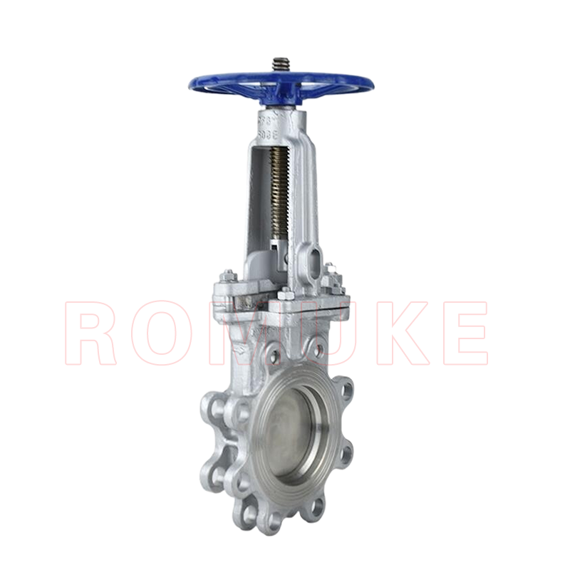 PZ73F/W-10P  Stainless Steel CF8 CF3 CF8M CF3M Plum Blossom Wafer Type Manual Knife Gate Valve