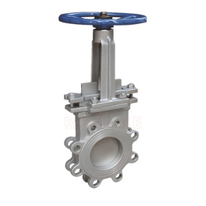 PZ73F/W-10P  Stainless Steel CF8 CF3 CF8M CF3M Plum Blossom Wafer Type Manual Knife Gate Valve