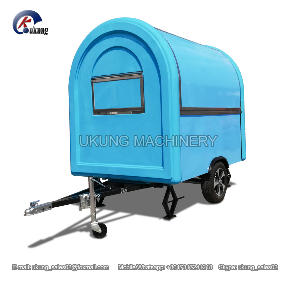 Standard Food Truck for Sale, Slush Trailer, Mobile Pancake Cart Ukung Australia Selling Food Round Shape Built-in 10cm