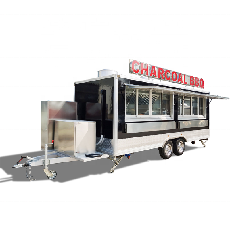 UKUNG hot sale mobile bbq food truck with porch container food truck trailer food truck display