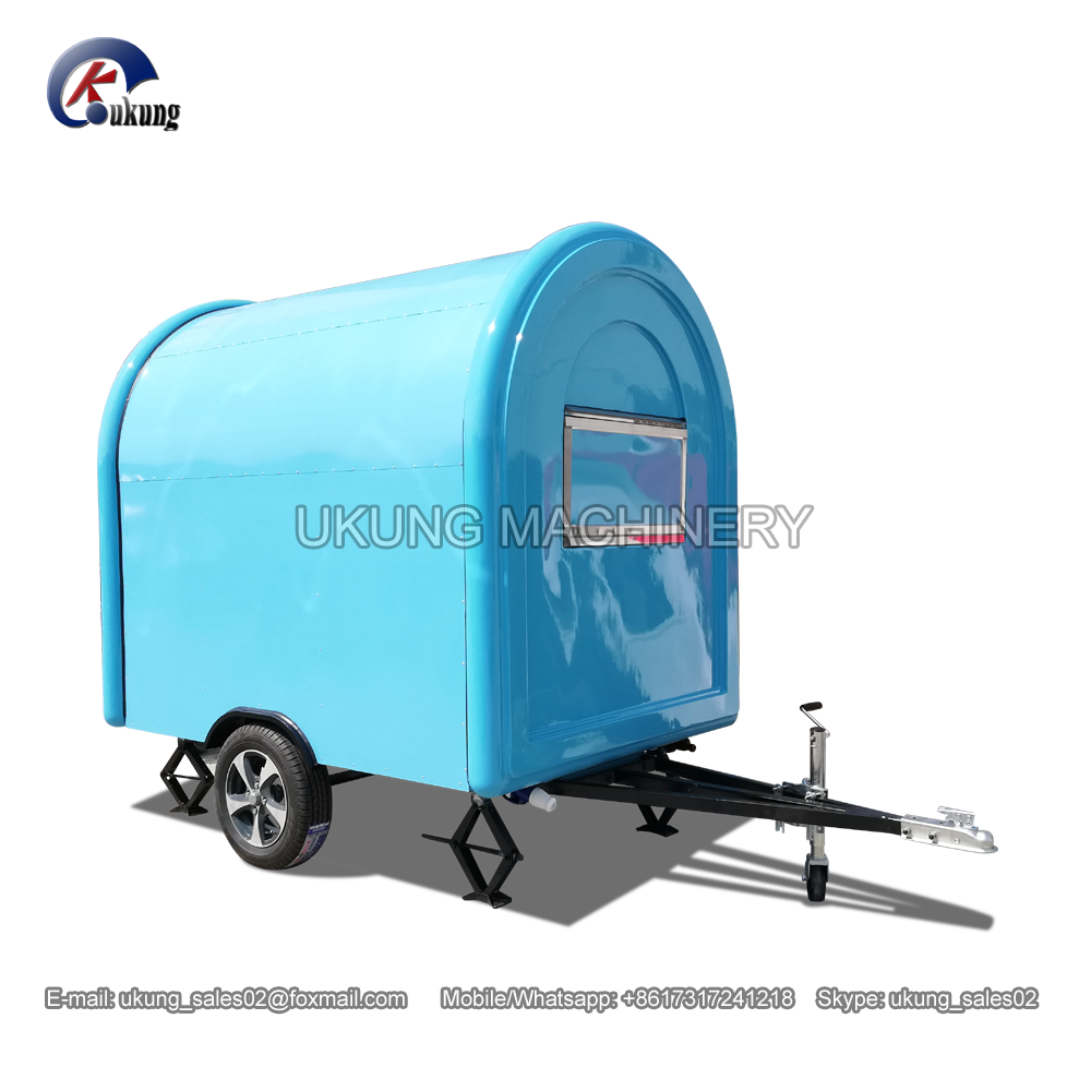 Standard Food Truck for Sale, Slush Trailer, Mobile Pancake Cart Ukung Australia Selling Food Round Shape Built-in 10cm