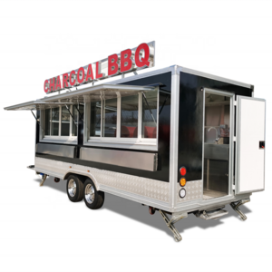 UKUNG CE Approved food concession trailer for sale shipping container food trailer for sale Europe Charcoal BBQ food truck