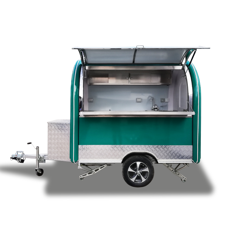 UKUNG mobile catering truck for sale, customized fast food vending trailer pizza burger cart with 3D design