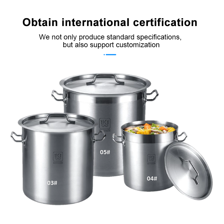 Manufacturer Contemporary Set Stainless Steel Catering Stock Pots Big Cooking Pot