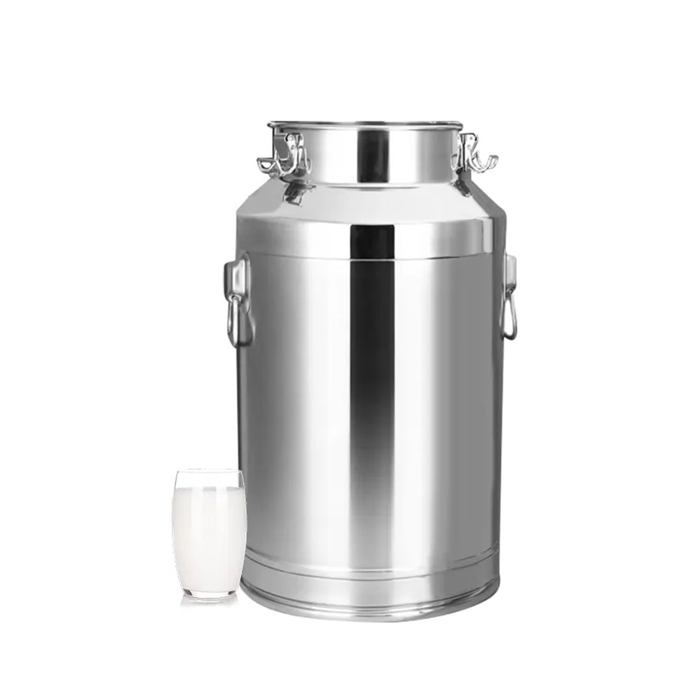 Factory Supply Stainless Steel Barrels Food-grade Airtight Transport Container Barrel Airtight Steel Milk Bucket