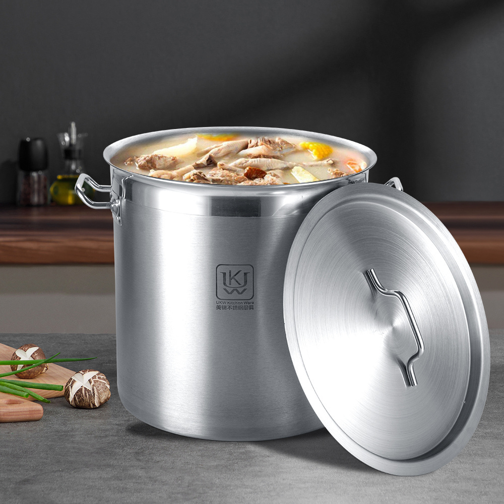 Factory Supply Large Capacity Durable 201 Stainless Steel Stock Pot With Steamer	Stock Pot With Steamer	201 Stainless Stock Pot