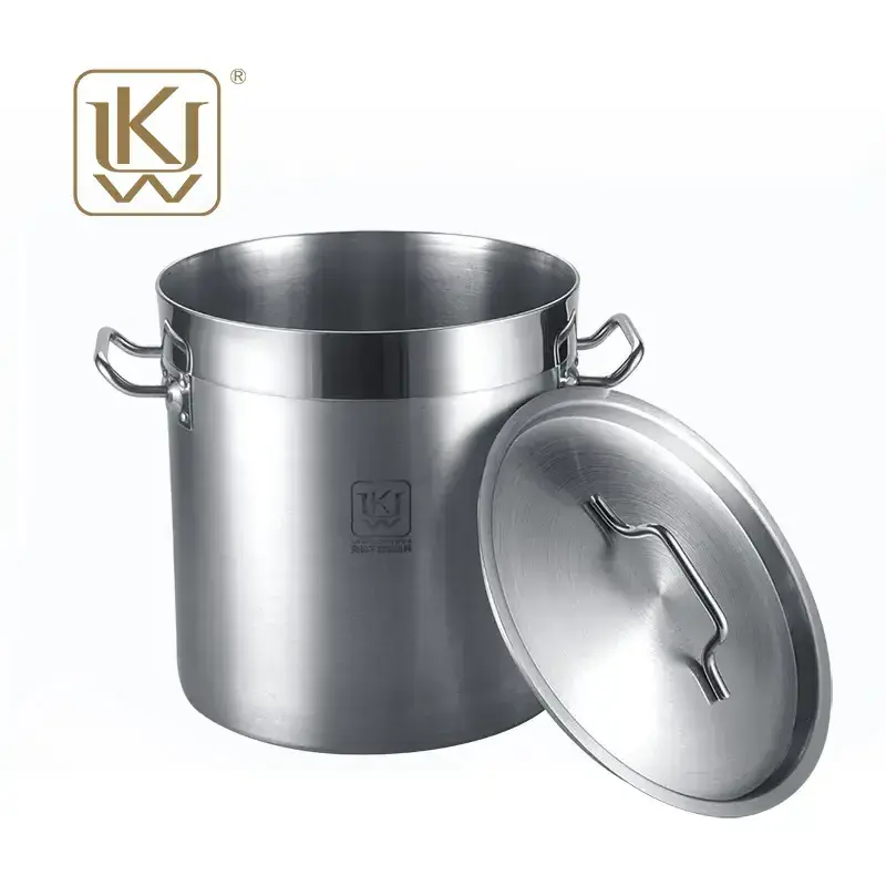 Factory Supply Large Capacity Durable 201 Stainless Steel Stock Pot With Steamer	Stock Pot With Steamer	201 Stainless Stock Pot