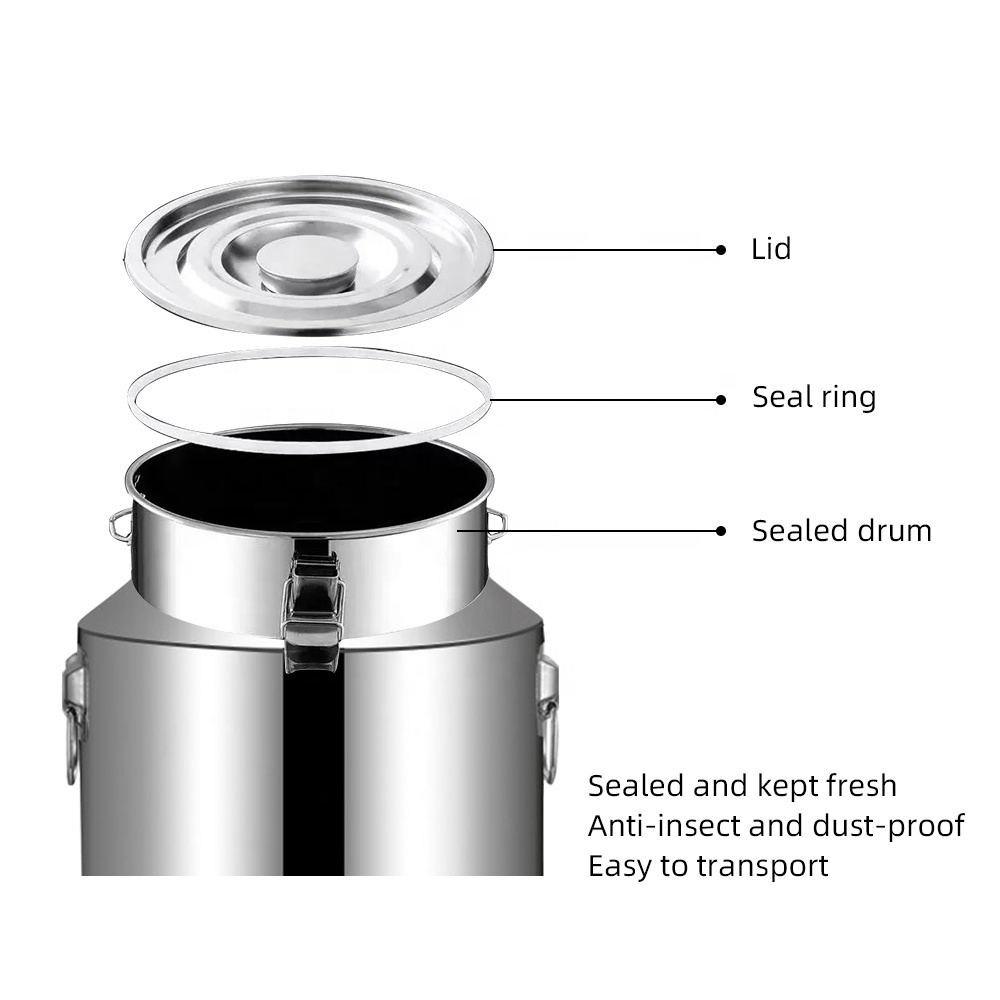 Best Selling Various Sizes Food Storages Barrel Wine Barrels Stainless Steel 304 Milk Bucket