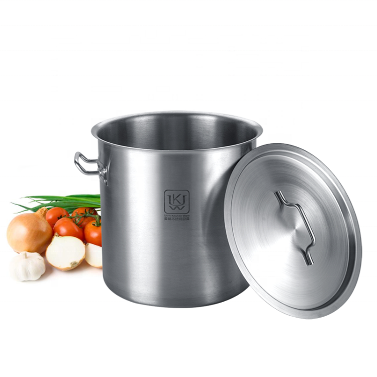 Kitchen Stainless Steel Large Commercial Cooking Stock Pot Hotel Steamer Pot Set  Big Soup Pot Cooking