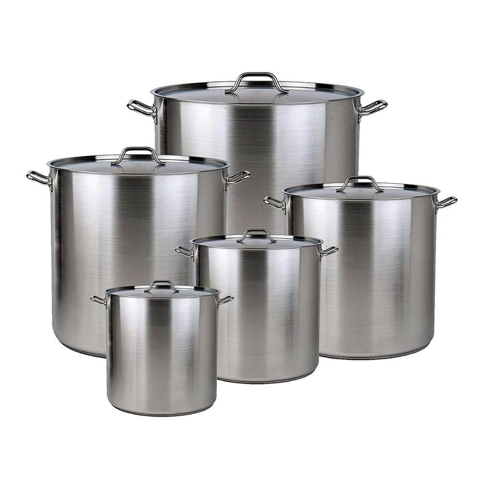 commercial 170 liter stainless steel tall stock pot with divider