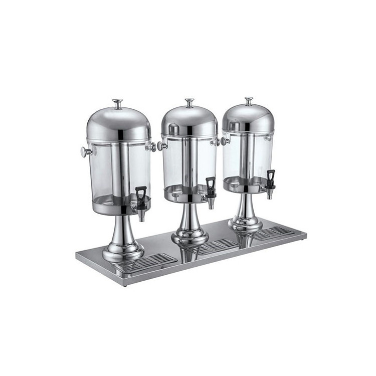 Factory Supplier Best Quality Stainless Steel Insulated Fruit Juice Dispenser 3 Tanks Juice Dispenser For Home