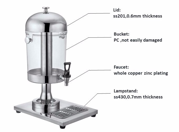 Factory Supplier Best Quality Stainless Steel Insulated Fruit Juice Dispenser 3 Tanks Juice Dispenser For Home