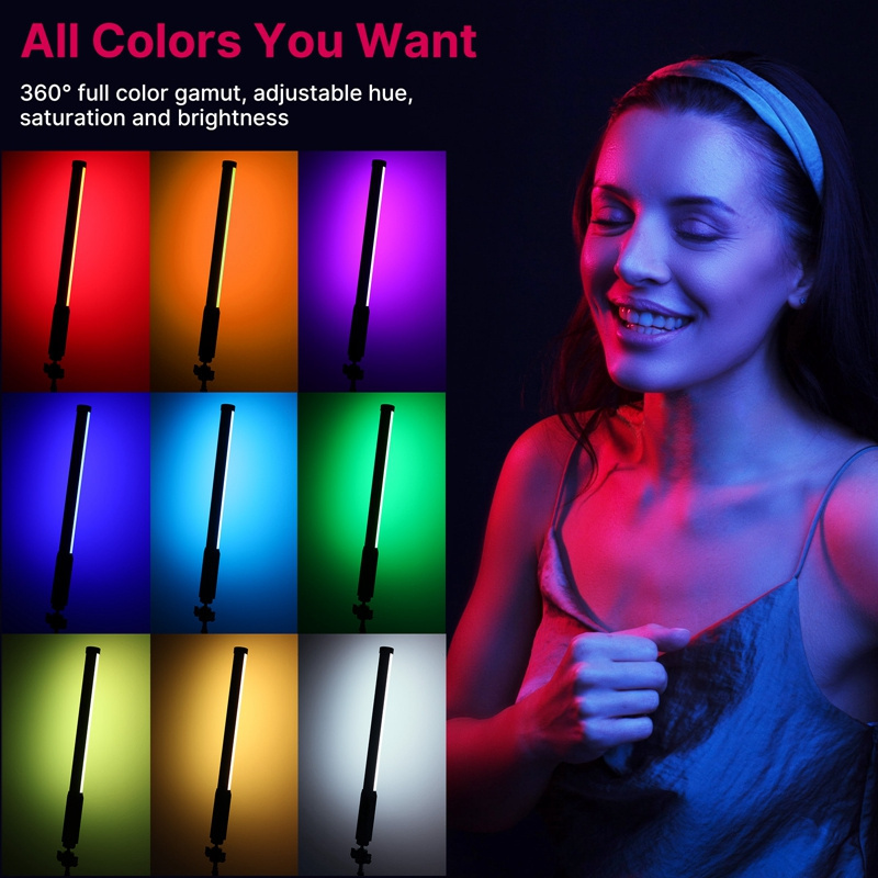 Ulanzi VL119 RGB camera Video Light,LED Photographic Lighting hand held Rgb Light Stick for tik tok studio photography