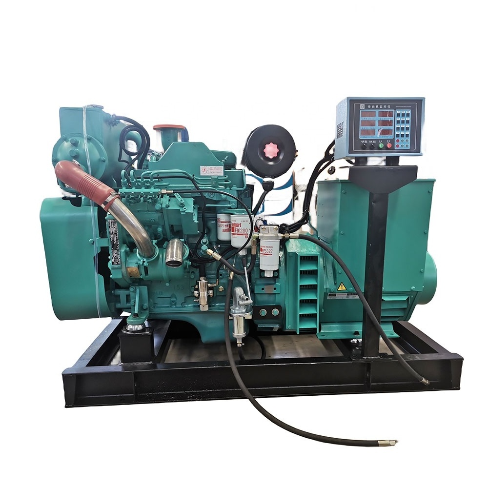 marine use diesel generator 30kva - 500kva powered by cummins engine with sea water pump and heat exchanger for boats yachts