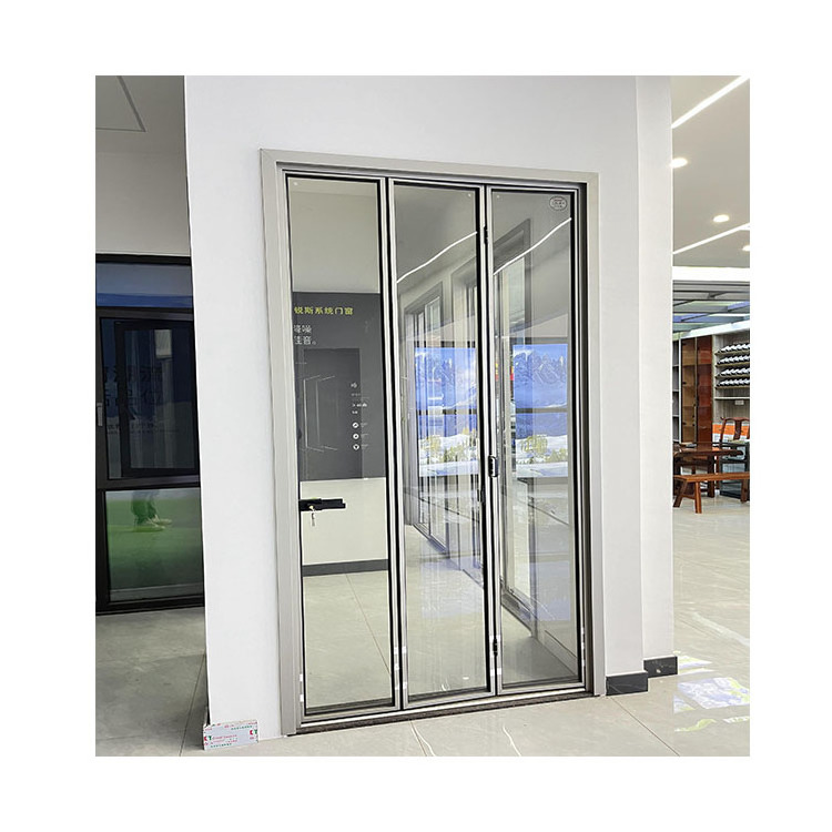 Ulianglass High Quality Narrow Aluminum Alloy swing door  Linkage Sliding Door For Kitchen Cabinet