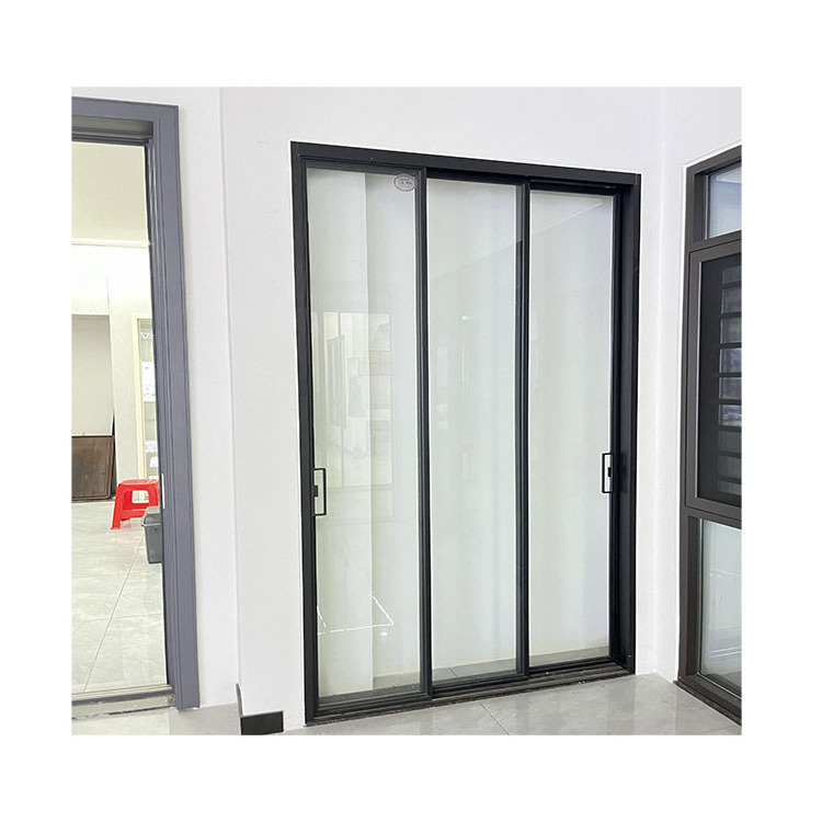 Ulianglass High Quality Narrow Aluminum Alloy swing door  Linkage Sliding Door For Kitchen Cabinet