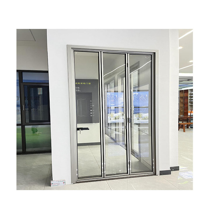 Ulianglass High Quality Narrow Aluminum Alloy swing door  Linkage Sliding Door For Kitchen Cabinet