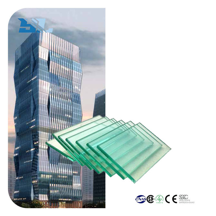 Ulianglass Laminated glass China factory 9.52mm safety clear tempered laminated glass for building