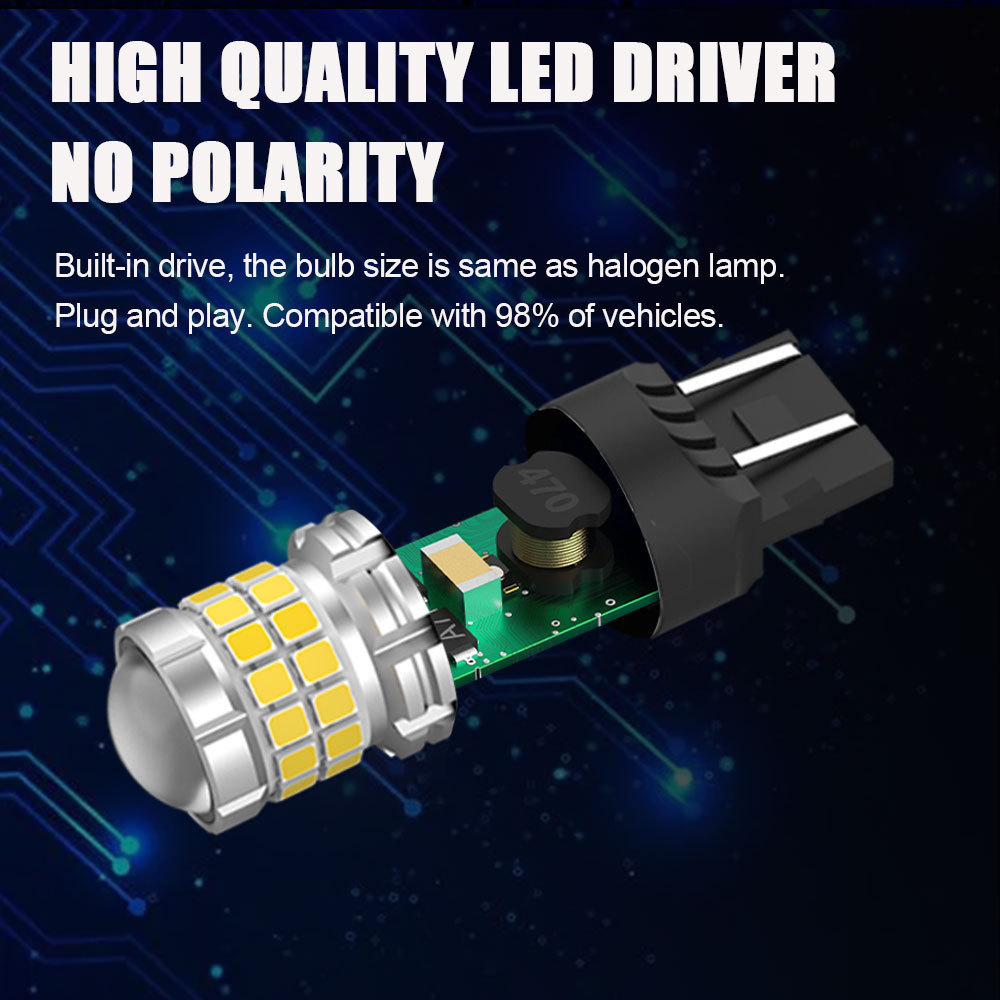 High Quality Canbus Error Free 921 912 T15 W16W LED Bulbs 14W 1600lm for LED Signal Light and High Mount/3rd Brake Light Bulbs