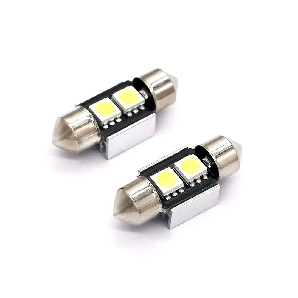 12V LED Interior Lights C5W LED Bulbs 31MM 36mm 39mm 42mm 5050 Canbus Error Free 2SMD Festoon LED Lamp