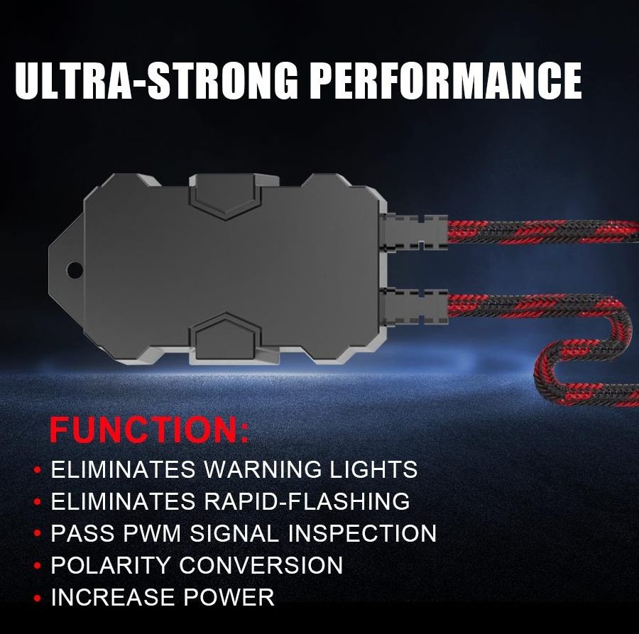 LANSEKO H13 LED Headlight Canbus Decoder Can Solve Dashboard Error And Flickering Problem Built-In Super Capacitor And Resistor