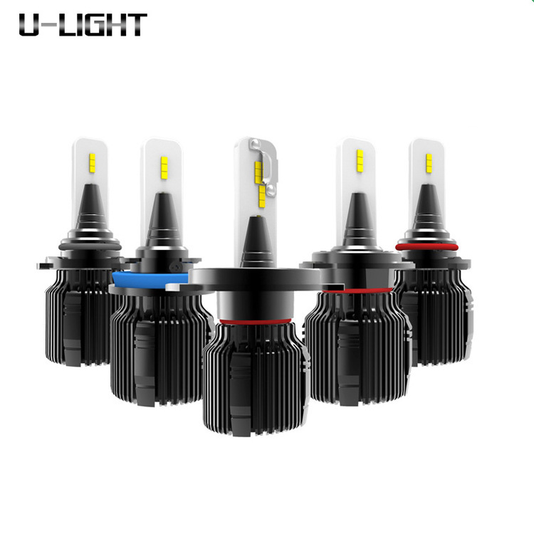 Dual Color M1 J1 LED Headlight Bulbs H4 H7 H8 H11 9005 9006 With CSP Chips 4000LM 24W White Yellow Switchback LED headlight