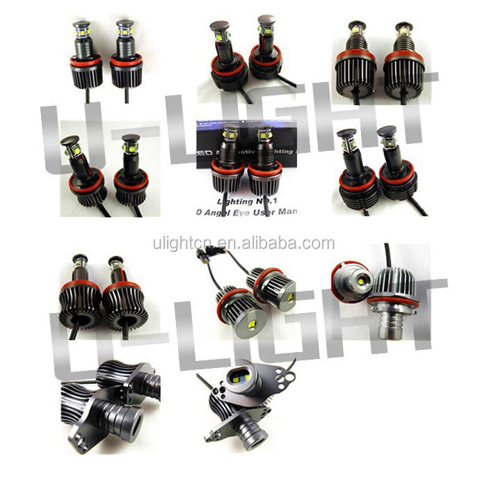 High power led angel eyes h8 80w high quality universal angel eyes headlight