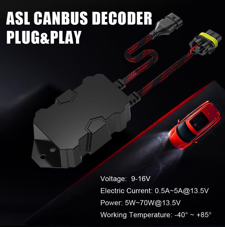 LANSEKO H13 LED Headlight Canbus Decoder Can Solve Dashboard Error And Flickering Problem Built-In Super Capacitor And Resistor