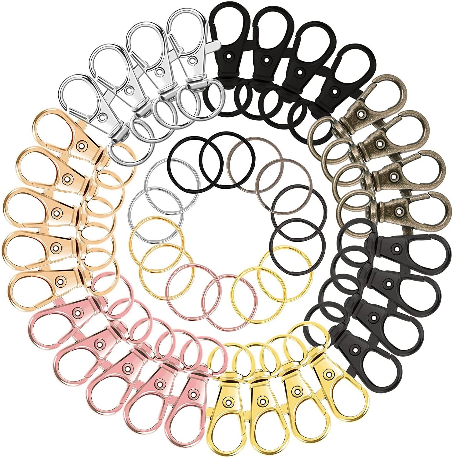 Hot Sales Stainless Steel D Keyring Key Chain Ring Gold Bulk