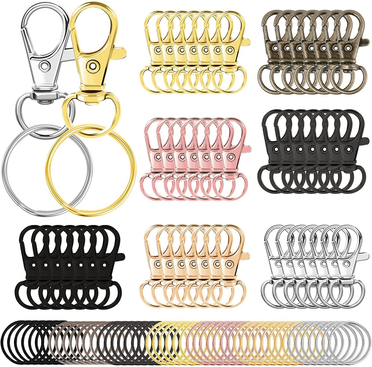 Hot Sales Stainless Steel D Keyring Key Chain Ring Gold Bulk